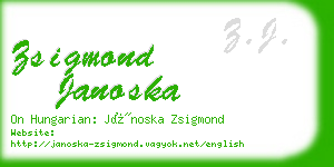 zsigmond janoska business card